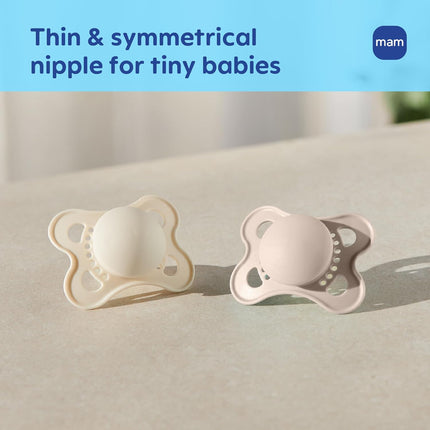 MAM Original Matte Baby Pacifiers 0-6 Months, Binky for Newborn Babies, BPA-Free Skin Soft Silicone Nipple, Easy to Clean, Developed with Medical Experts, 4 Count, Made in Europe