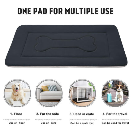 Cama suave para perro grande, almohadilla para jaula de perro de 42 in, base antideslizante, colchón lavable para dormir perros, camas para mascotas, camas para gatos, almohadillas para perreras