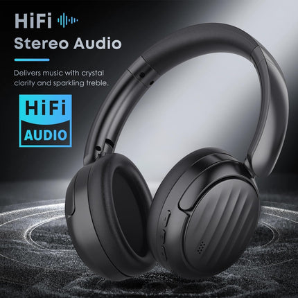 Audífonos Bluetooth, audífonos over ear con cancelación activa de ruido híbrida