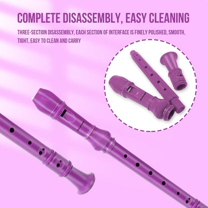 Purple C Key Soprano Recorder for Kids and Beginners - photo 5