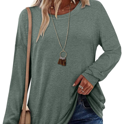 Long Sleeve Shirts Women Tunic Top fall Outfit Ladies Blouse
