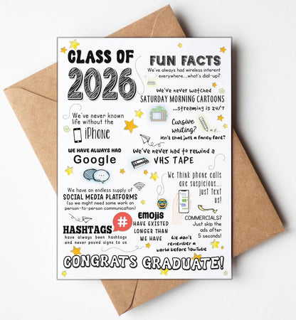 2026 Funny High School Graduation Card, 5x7 Blank Inside, Made in USA with Envelope - photo 4