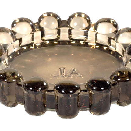 Home Collection Original Smoky Glass Small Bubble Candle Dish