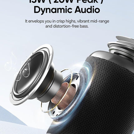 Portable Bluetooth Speaker Beach Vacation Essentials: Powerful Crystal Clear Sound/Dynamic Light/IPX5 Waterproof/All Day Playtime/BT 5.3/TWS Paring, Small Wireless Speaker for Outdoor|Travel|Camping