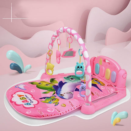 Fafeicy Baby Gym Play Mat, Music Activity Center with Detachable Piano and Toys for Motor Skills Development, Sensory Play and Early Learning