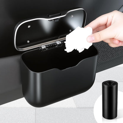 Car Trash Can, Car Garbage Bin with Lid & Handle - Leak-Proof Mini Trash Can for Car, Truck, SUV - Essential Car