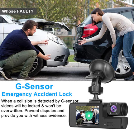 1080P Dual Dash Camera for Car Front and Inside Dashcam Car Security Video Recorder,170°Wide Angle Vehicle Cam,WDR,G-Sensor,Loop Recording,Night Vision (Dual Dash Cam Without Card)