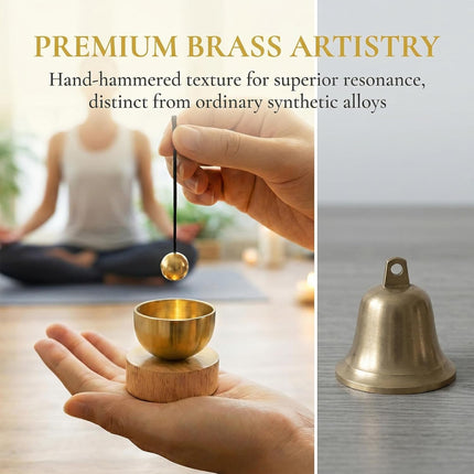 Mini Singing Bowl Set with Storage Bag - Creates Beautiful Sound Bowl with Clear and Pleasant Tones, Suitable for Yoga, Meditation, and Unique Presents