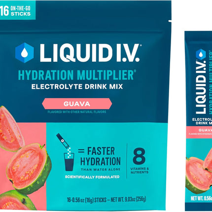 Liquid I.V. Hydration Multiplier Lemon Lime — Electrolyte Powder Drink Mix (16 Servings)