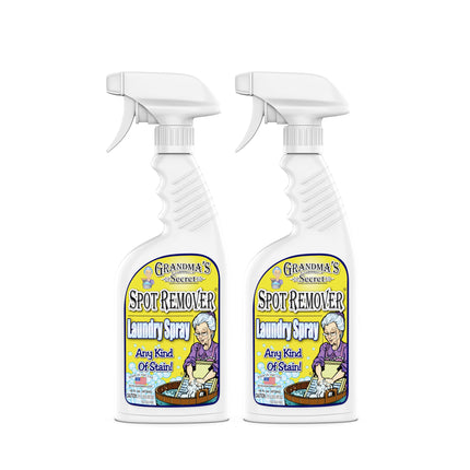 Spray quitamanchas para ropa - sin cloro, blanqueador ni toxinas - removedor de manchas de tela elimina aceite, pintura, sangre y manchas de mascotas - combo de 16 oz y 2 oz, DuoPack