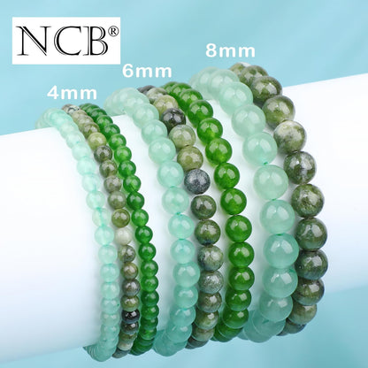 3-Piece 6mm Natural Crystal Gemstone Stretch Bracelets - photo 5