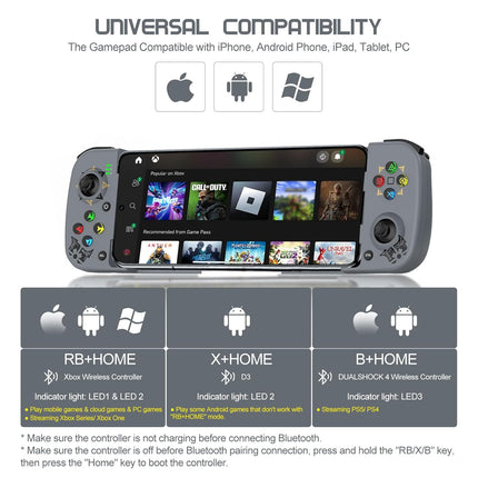 Joso Phone Controller for iPhone/Android Support Phone Case, Mobile Gaming Controller with Ergonomic Design - Wireless Gamepad for Cloud Gaming & PS Remote Play