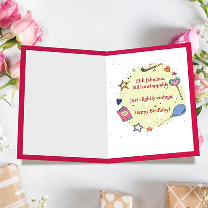 FANCYLUCKY Funny Birthday Card for Women Her, Aging Humor Birthday Gifts for Best Friend BFF Sister Coworker, Printed Message Inside with Envelope, 5x7 Inches