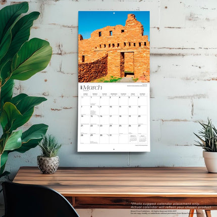 Land of Enchantment | New Mexico Places | 2027 12 x 24 Inch (Hanging) Monthly Square Wall Calendar | Plastic-Free | BrownTrout | USA United States of America Southwest State Nature
