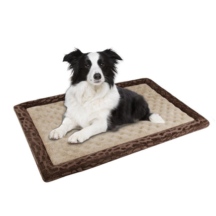 Colchoneta para jaula de perro 30x19 inch, gris, espuma viscoelástica, para perro pequeño y mediano, lavable, antideslizante