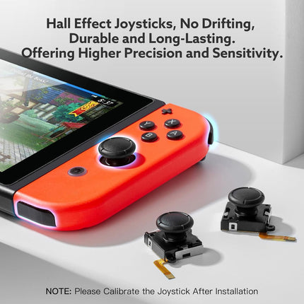 TMR Hall Effect Joystick Replacement for JoyCon - 30 in 1 [No Drifting] for Switch/OLED Joy Con Controller & Lite, Repair Tool Kit [2 Pack]