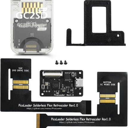 BITFUNX Picoloder - Supports Firmware Upgrade and Homebrew Software Launching - No Solder Design - for NGC Dol-001/ Dol-101, GC2SD Gen2 SD Card Adapter - Enhanced Speed - for Gamecube/Wii