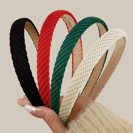 Headbands for Women Thin Knitted Hairbands Fashion Non Slip Headband for Women's Hair Cute Solid Colors Hair Accessories 4 PCS
