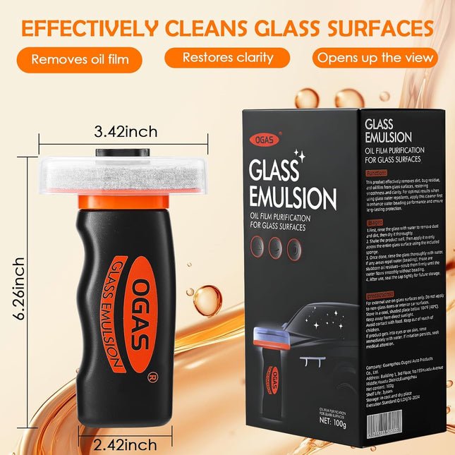 Car Glass Cleaner & Oil Film Remover, Handheld Windshield Cleaner Tool