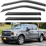 Deflectores de ventana para Ford F150 SuperCrew 2015-2026, viseras Out-Channel para F-150 Raptor F250 F350 F450 F550 Super Duty Crew Cab 2017-2026, cabinas full-size