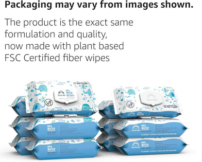 99% Water Baby Wipes, Fragrance Free, 72 Count, Pack of 6 - photo 2