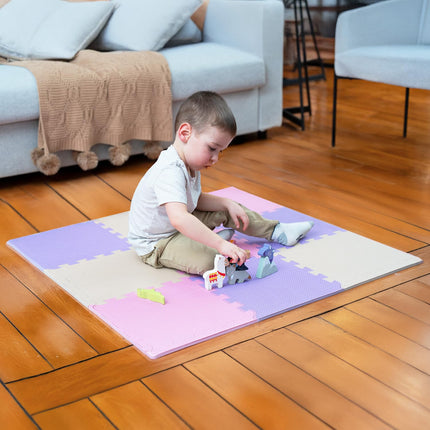 Baby Play Mat, Soft Foam Floor Tiles for Kids. Adjustable Interlocking Foam Tiles, Fits with 74x74 Playpen Baby mat for Crawling & Development, Playmat for Babies 6-12 Months