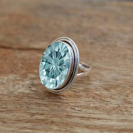 Solid 925 Sterling Silver Ring for Women & Men, Amethyst Ring Gemstone Unique Handcrafted Ring (US Size 5)