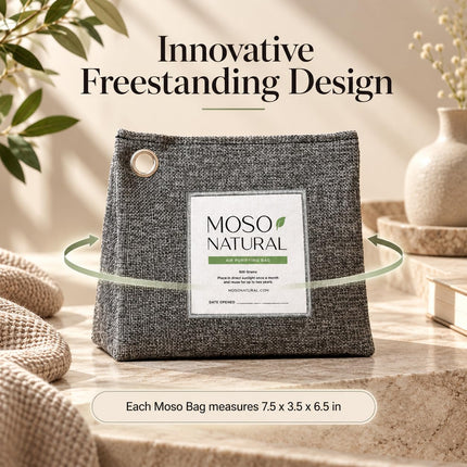 Air Purifying Bag 600g, Premium Charcoal Odor Absorber
