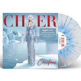 Christmas Blue & White Splatter Vinyl with Alternate Cover