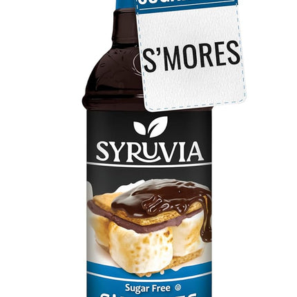 Syruvia Sugar Free Coffee Syrup, S'mores Flavored Syrup for Drinks, Lattes, and Desserts – 25.4 fl oz