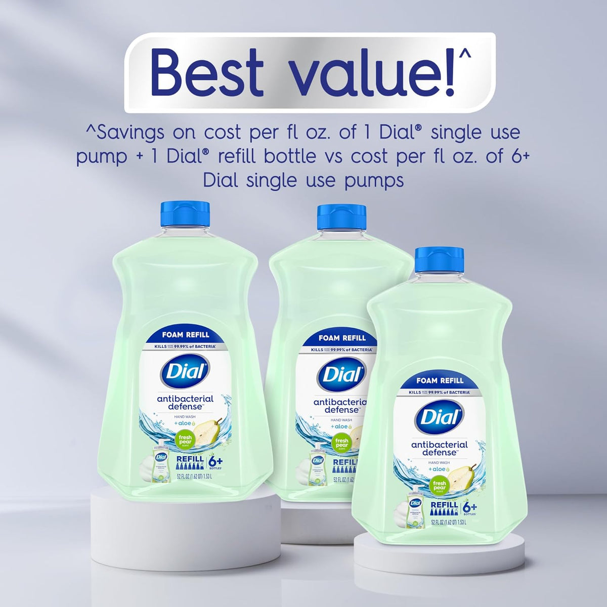 Antibacterial Foaming Hand Soap Refill, Fresh Pear, 52 fl oz - photo 4