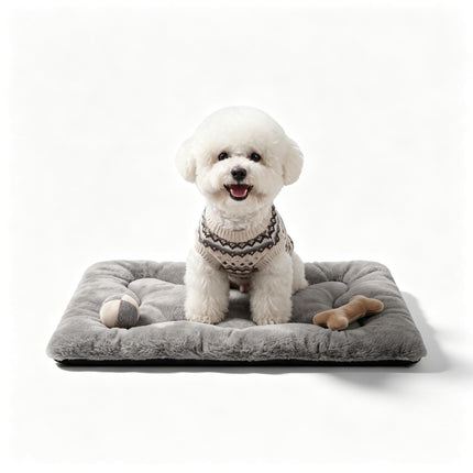 Cama para perro de 36" para jaula metálica, tapete lavable para dormir para mascotas medianas/grandes