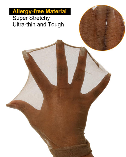 Brown HD Wig Cap, 12-Piece Ultra-Thin Invisible Stretch Stocking Caps for Lace Front Wigs - photo 2