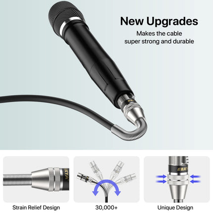 Cable XLR 25 Feet 6 Packs, cable de micrófono XLR macho a hembra