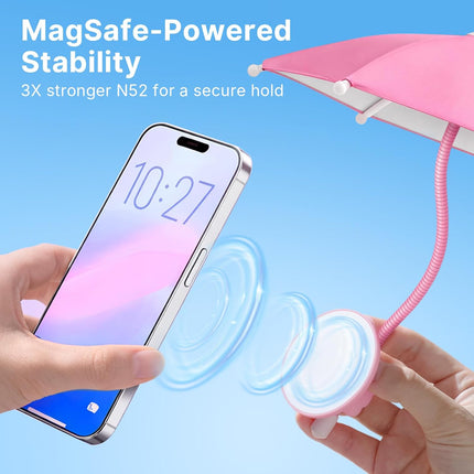 Phone Umbrella for Sun Shade Magnetic: Universal Thumbs Up Cell Phone Umbrella for iPhone Beach Outdoor Pool Travel Sunshade UV Protection Funny Gadgets for Women Teens Girls Boys Men Easter Gifts