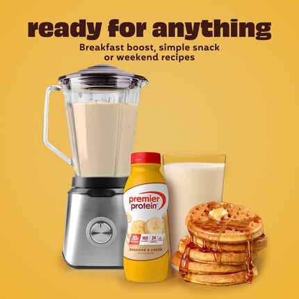 Shake, Bananas & Cream, 30g Protein, No Added Sugar, 24 Vitamins & Minerals to Support Immune Health, 11.5 fl oz, 12 Pack