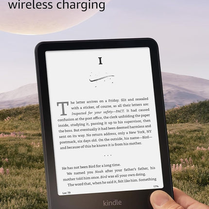 32GB (newest model) – 20% faster with auto-adjusting front light, wireless charging, and weeks of battery life – Metallic Black