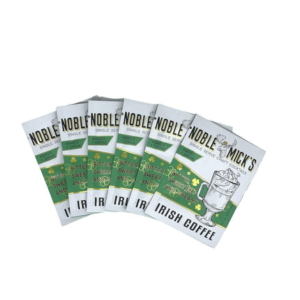 Noble Mick's Drink Mix, Bundle of 6 Packets, Low Calorie, Made in USA, Single Serve Craft Cocktails (Irish Coffee)