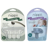Freezable Pacifier & Ice Cube Tray, Baby Teether Toys 0-9 Months