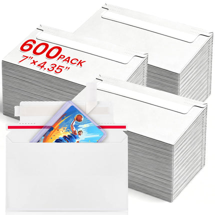 300 Pack Rigid Mailers, 7"x4.35" Premium Trading Card Shipping Envelopes