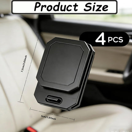 4Pcs Seat Belt Comfort Pad Clips, Shoulder & Neck Relief Clips for Seat Belt Webbing, Anti-Slip Snap Design, Universal Fit for Most car Models
