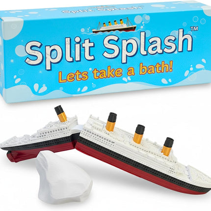 SplitSplash™ Realistic Split in half Titanic Bath Toy and Pool Toy - Titanic Toy, Titanic Ship, Titanic Cake Topper, Historically Accurate Breakable Titanic Boat, Titanic Replica