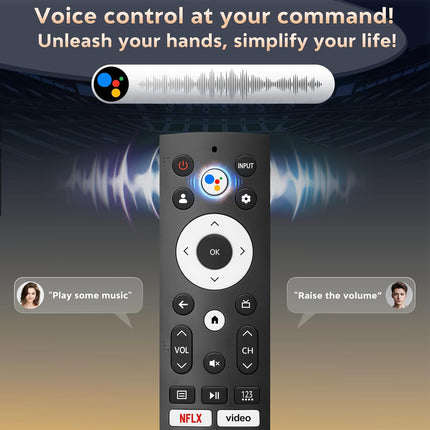 Voice Remote Control Replacement for Hisense Smart Google TV，Compatible with Hisense QLED UHD Mini-LED ULED Google TVs