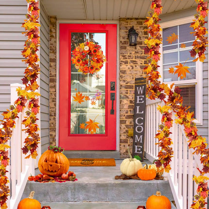 6 Pack Fall Garland Maple Leaf Decorations, 5.9 Ft 72 Leaves Each