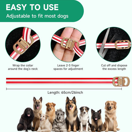 Flea Collar for Dogs, 4 Pack Flea and Tick Prevention for Dogs, 32 Months Dog Flea and Tick Treatment, Adjustable Dog Flea Collars, Waterproof Dog Flea Treatment Collar, Flea Treatment for Dogs