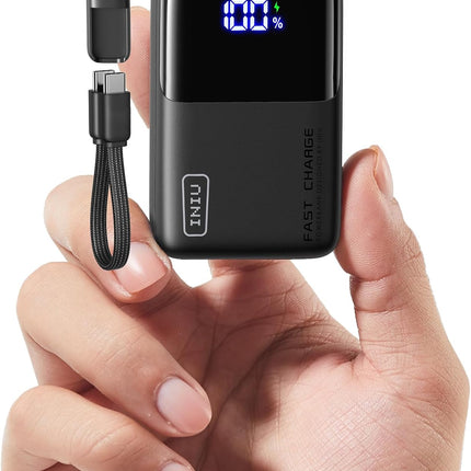 INIU Mini Portable Charger, Small 45W PD Power Bank, 10000mAh USB C in&Out Fast Charging Pocket Size Battery Pack, Travel Essentials Powerbank for iPhone 17 16 15 14 Pro Air, Xiaomi, Samsung S24 etc