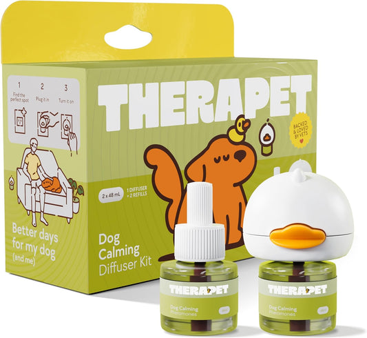 Dog Pheromone Diffuser Kit with 60-Day Refill Format and Low-Glow Indicator