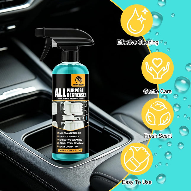 2Pcs All Purpose Degreaser for Car and House, Lemon Scent Mulit Heavy-Duty