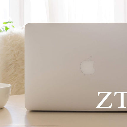 Zeta Tau Alpha Greek Sorority Sticker Decal, 2.5 Inches Tall, White
