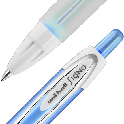 uniball 207 Fashion Retractable Gel Pen, Medium Point (0.7mm), Blue Ink, 6 Pens